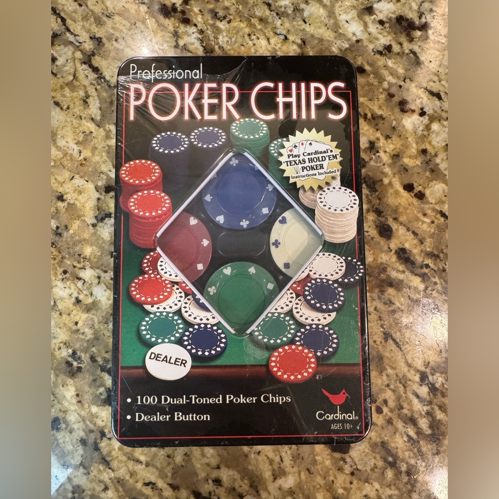 Professional Poker Chips Set / Cardinal / NWT